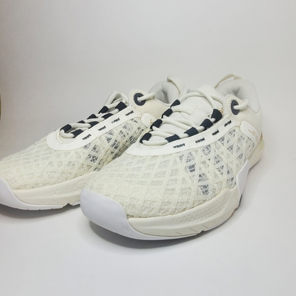 Under Armour WMNS TRIBASE REIGN 5 'IVORY METALLIC GOLD' Sz 9.5 - Picture 4 of 9